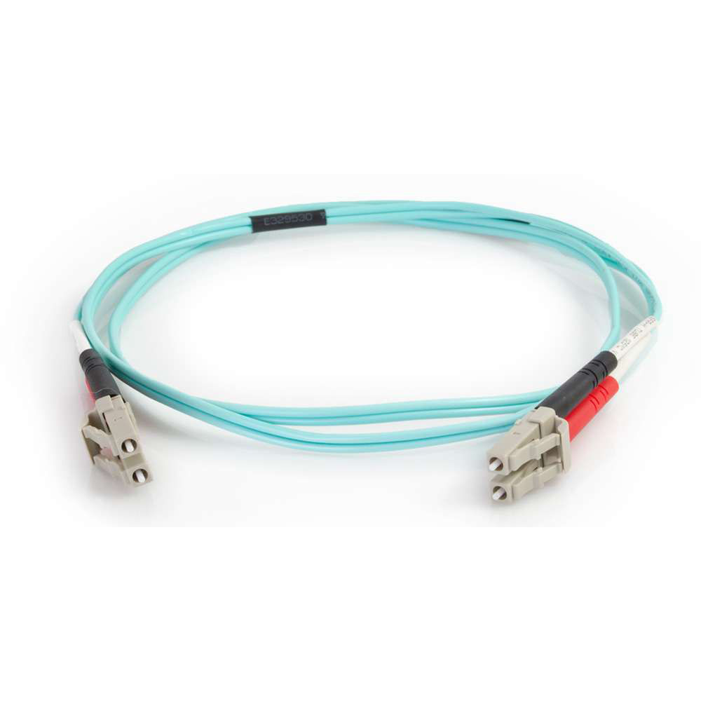 1 m LC to LC OM4 duplex fiber optic cable with PVC jacket for enterprise network patching — view 3