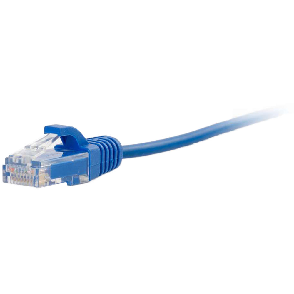 Blue 0.5 ft C2G CAT6 UTP Ethernet patch cable with RJ-45 connectors — view 2