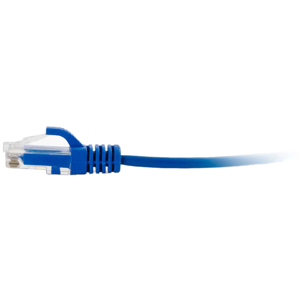 Blue 0.5 ft C2G CAT6 UTP Ethernet patch cable with RJ-45 connectors — view 3