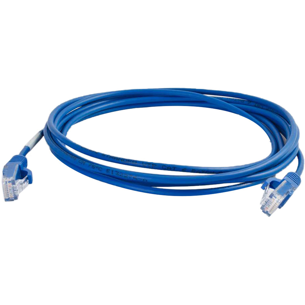 Blue 0.5 ft C2G CAT6 UTP Ethernet patch cable with RJ-45 connectors — view 4