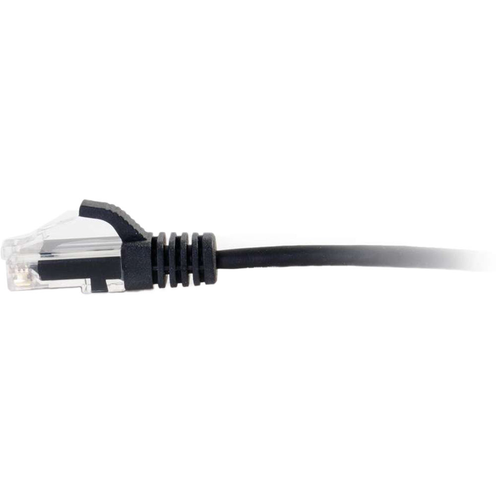 Black 2 ft CAT6 UTP snagless Ethernet patch cable — view 2