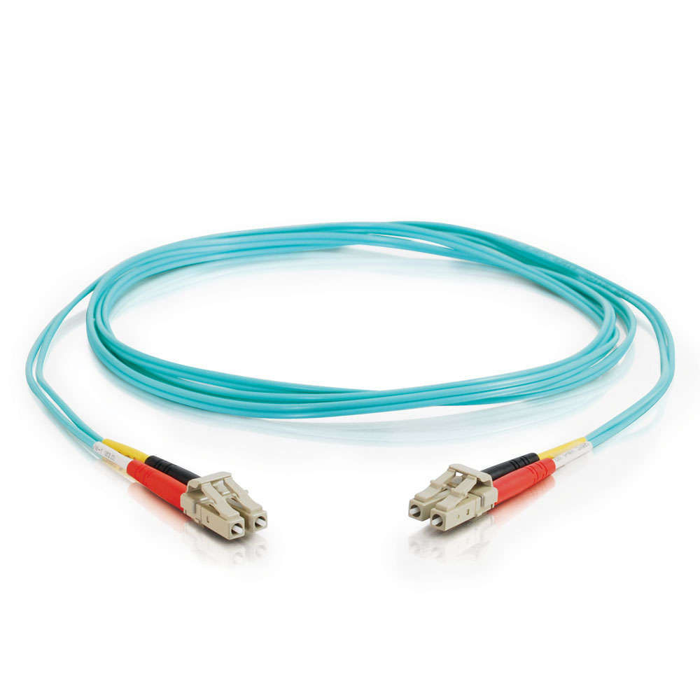 0.5 m OM3 multimode LC-to-LC fiber optic cable with 50/125 µm construction — view 4