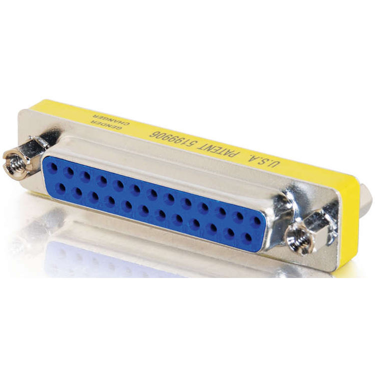 C2G DB25 female-to-female mini gender changer adapter — view 3