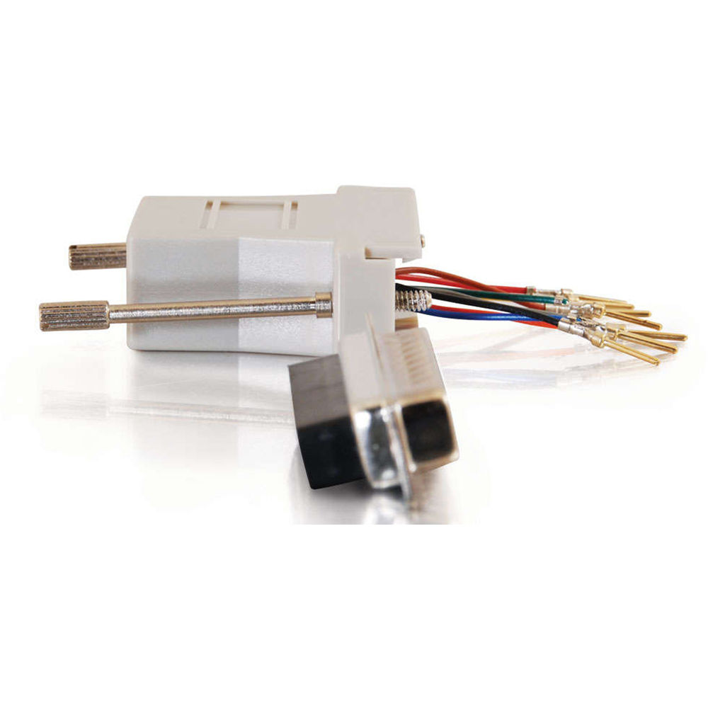 C2G modular adapter with RJ-45 left connector and DB25 right connector — view 4