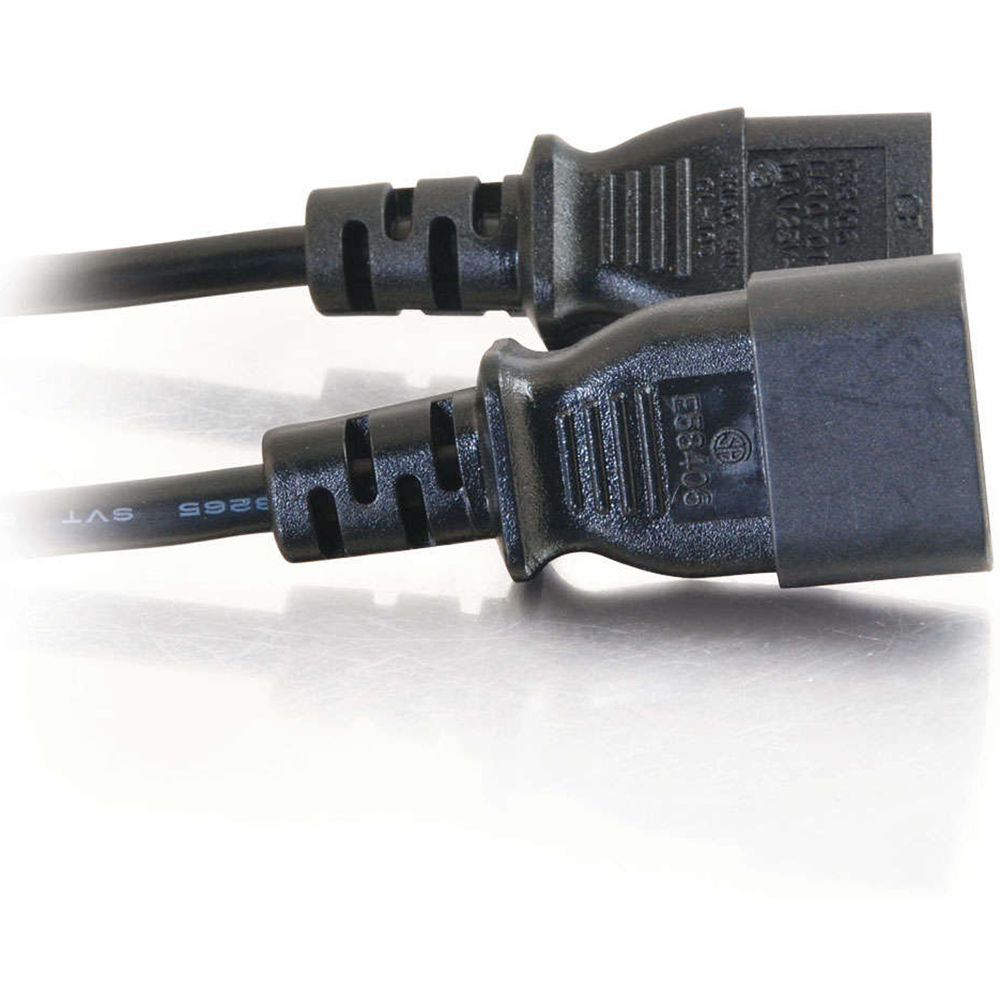 3 ft IEC C13 to C14 computer power extension cable for rack and desktop use — view 4