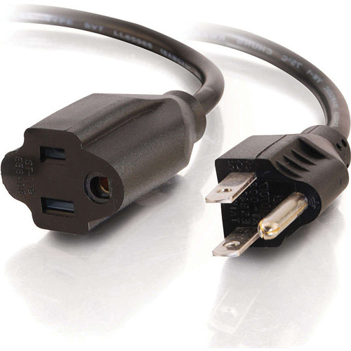 1 ft C2G outlet saver power extension cord with NEMA 5-15P to NEMA 5-15R connectors — view 3