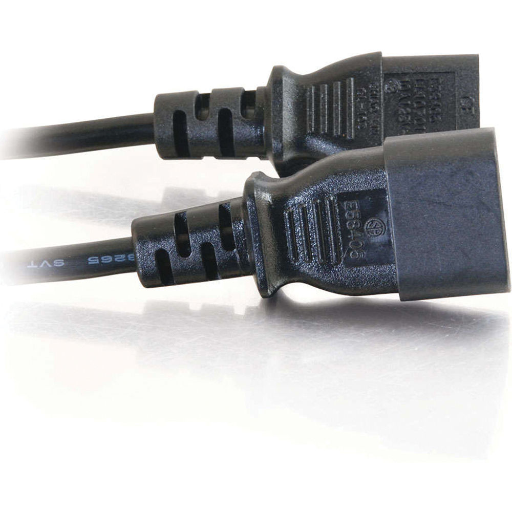 10 ft orange C2G IEC C14 to C13 computer power cord extension — view 3