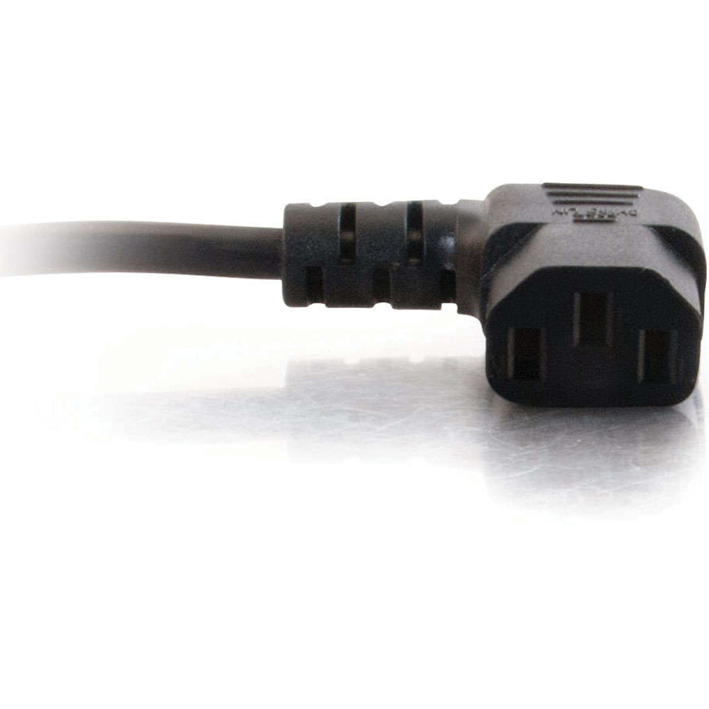 C2G 6 ft right-angle power cord with low-profile plug for PC and monitor replacement — view 3