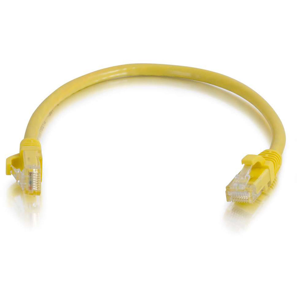 Legrand AV C2G 8 ft yellow Cat6 snagless UTP Ethernet cable with RJ-45 connectors — view 2