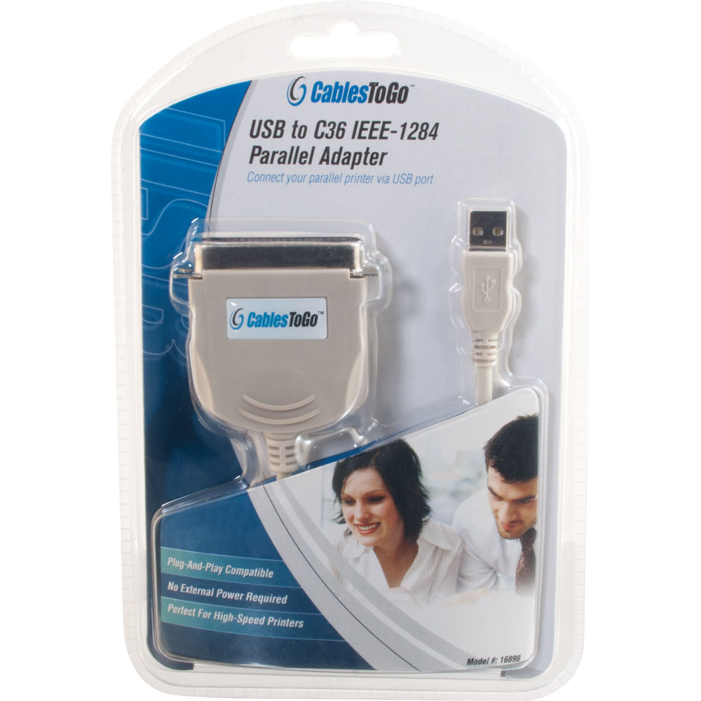 C2G USB to IEEE 1284 parallel printer adapter for connecting legacy printers to USB computers — view 3