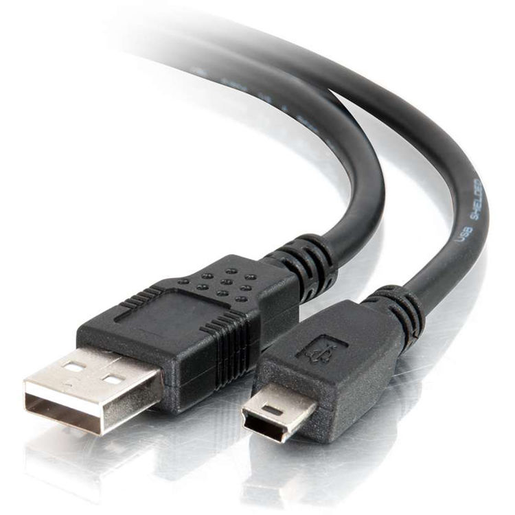 C2G 6 ft USB 2.0 Type A to Mini B cable for legacy peripheral connections — view 2