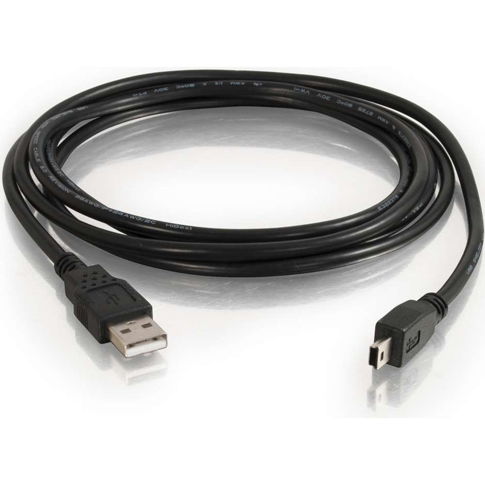 C2G 6 ft USB 2.0 Type A to Mini B cable for legacy peripheral connections — view 3