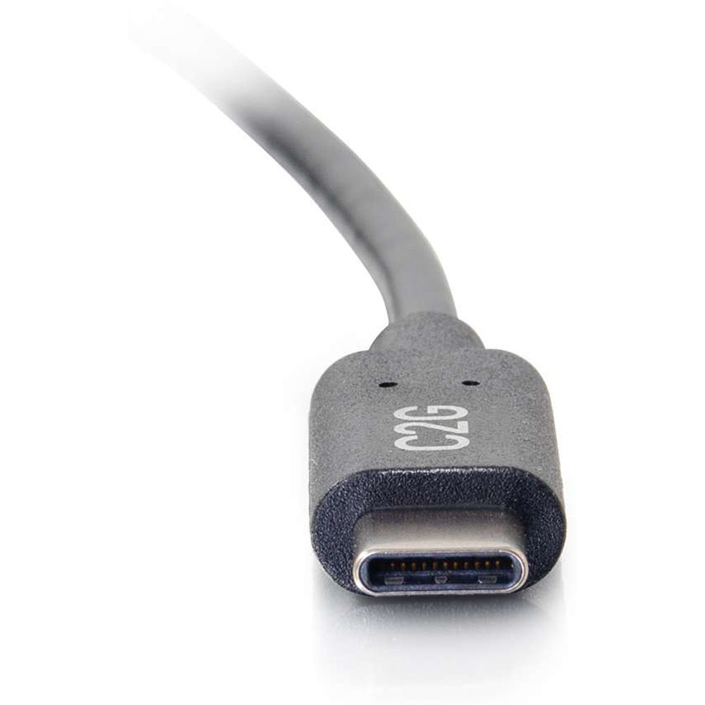 Black 6 ft USB-C male to USB-C male cable for USB 2.0 data and 3 A charging — view 4
