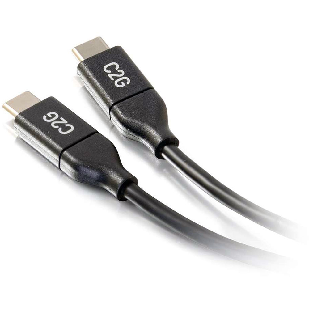 Legrand AV C2G 10 ft USB-C male to USB-C male cable for charging and USB 2.0 data transfer — view 2