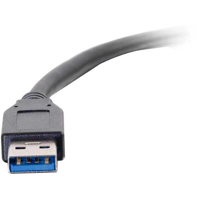 Black 3 ft C2G USB-C to USB-A cable with USB 3.0 support — view 2