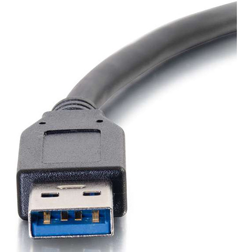 Black 10 ft USB 3.0 USB-C to USB-A male-to-male cable by Legrand AV C2G — view 3