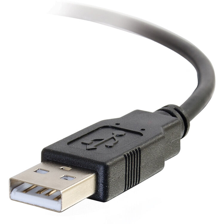 6 ft black USB 2.0 USB-C to USB-A cable for connecting mobile devices to legacy ports — view 3