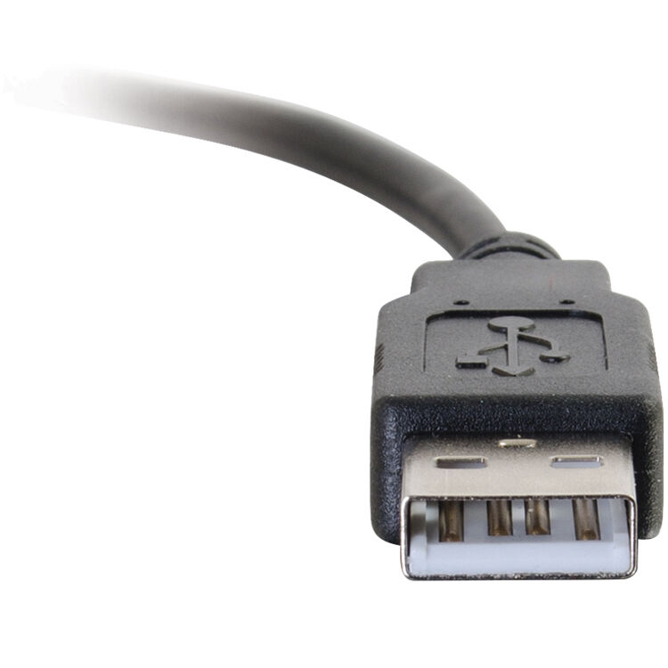6 ft black USB 2.0 USB-C to USB-A cable for connecting mobile devices to legacy ports — view 4