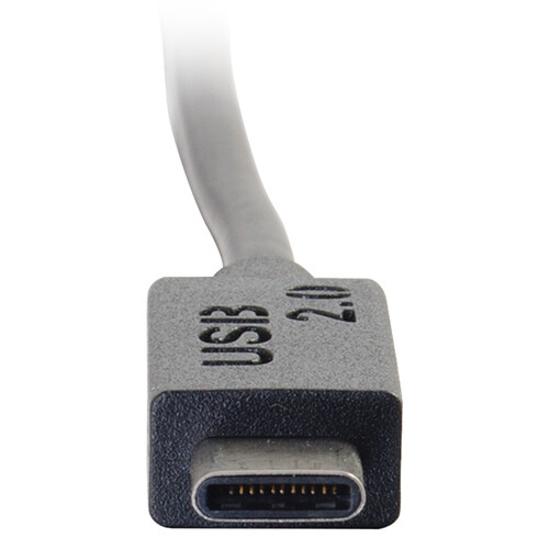 6 ft black USB 2.0 USB-C to USB-A cable for connecting mobile devices to legacy ports — view 6