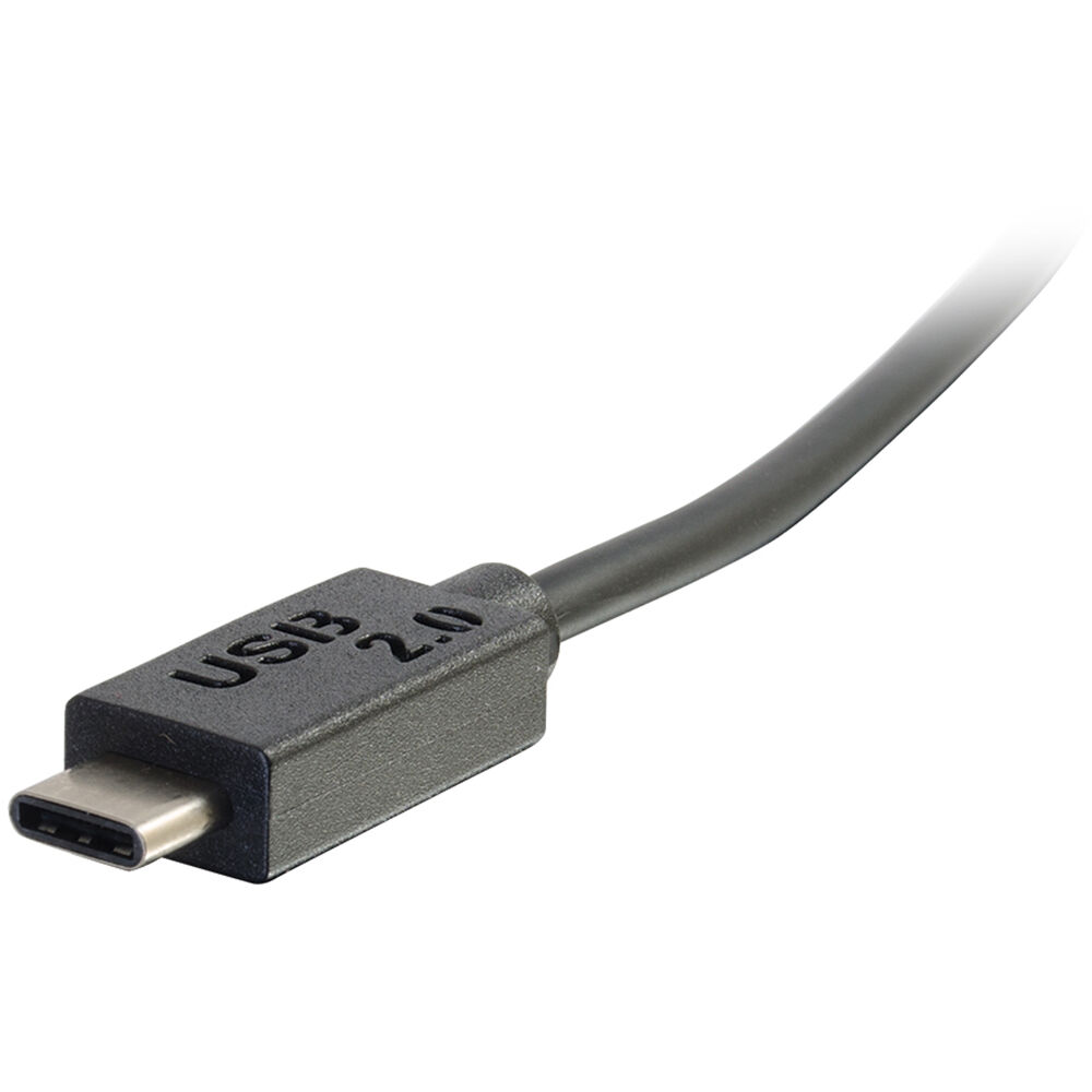 10 ft USB 2.0 Type C male to Type A male cable for charging and data connections — view 5