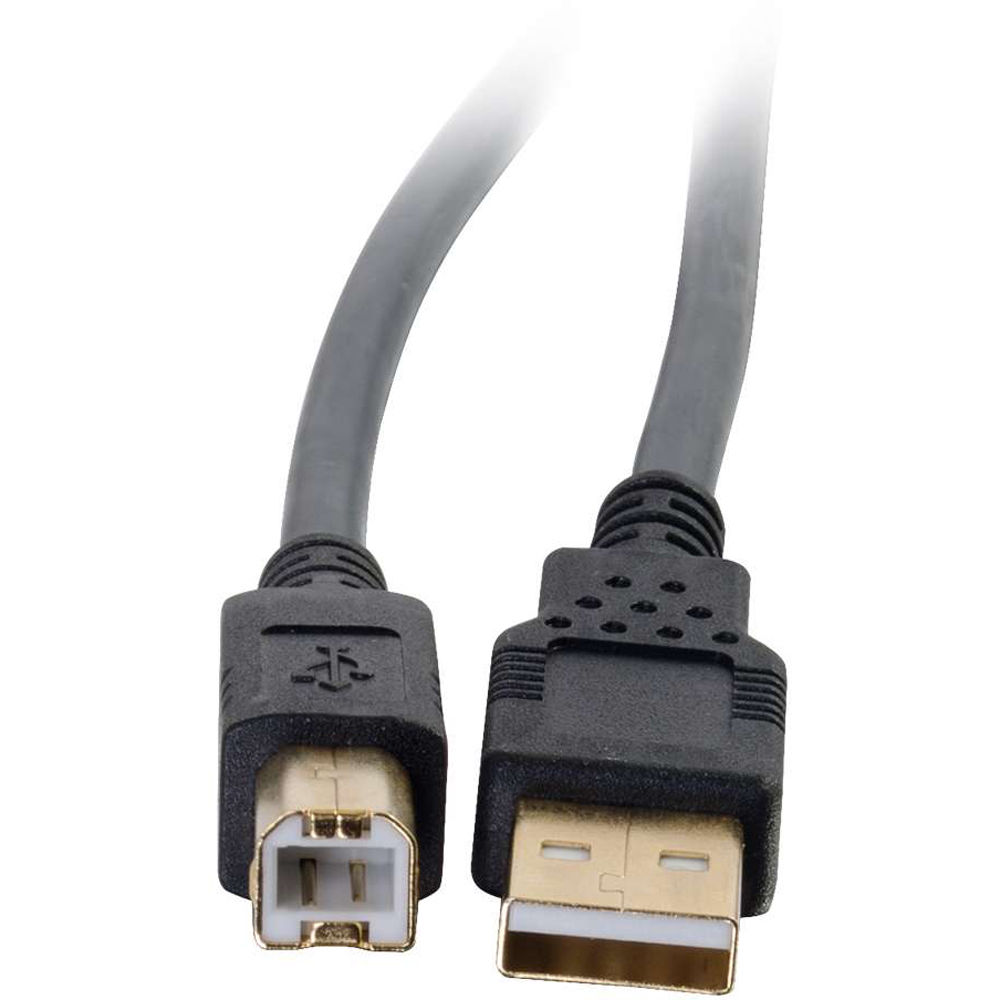 C2G 16.4 ft USB 2.0 A/B cable for connecting USB-A hosts to USB-B peripherals — view 3