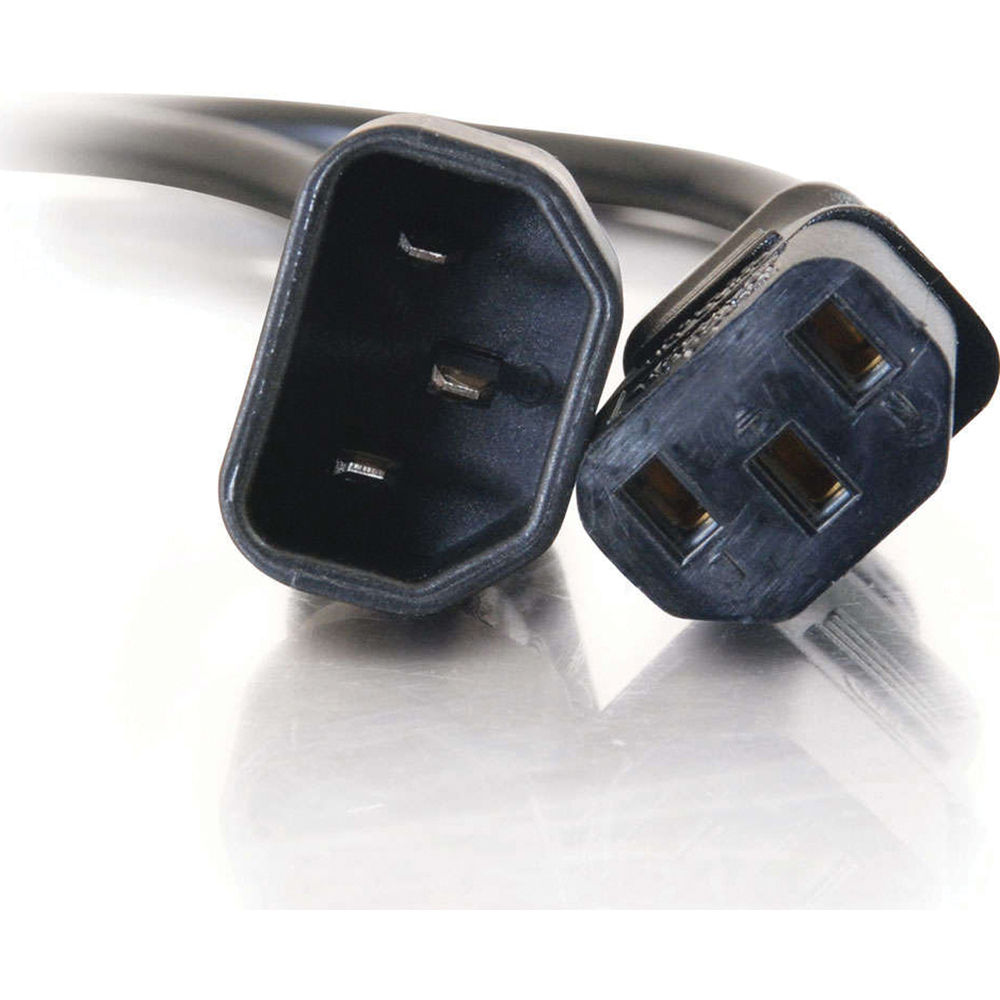 C2G 4 ft 16 AWG computer power cable with IEC C13 and C14 connectors — view 4