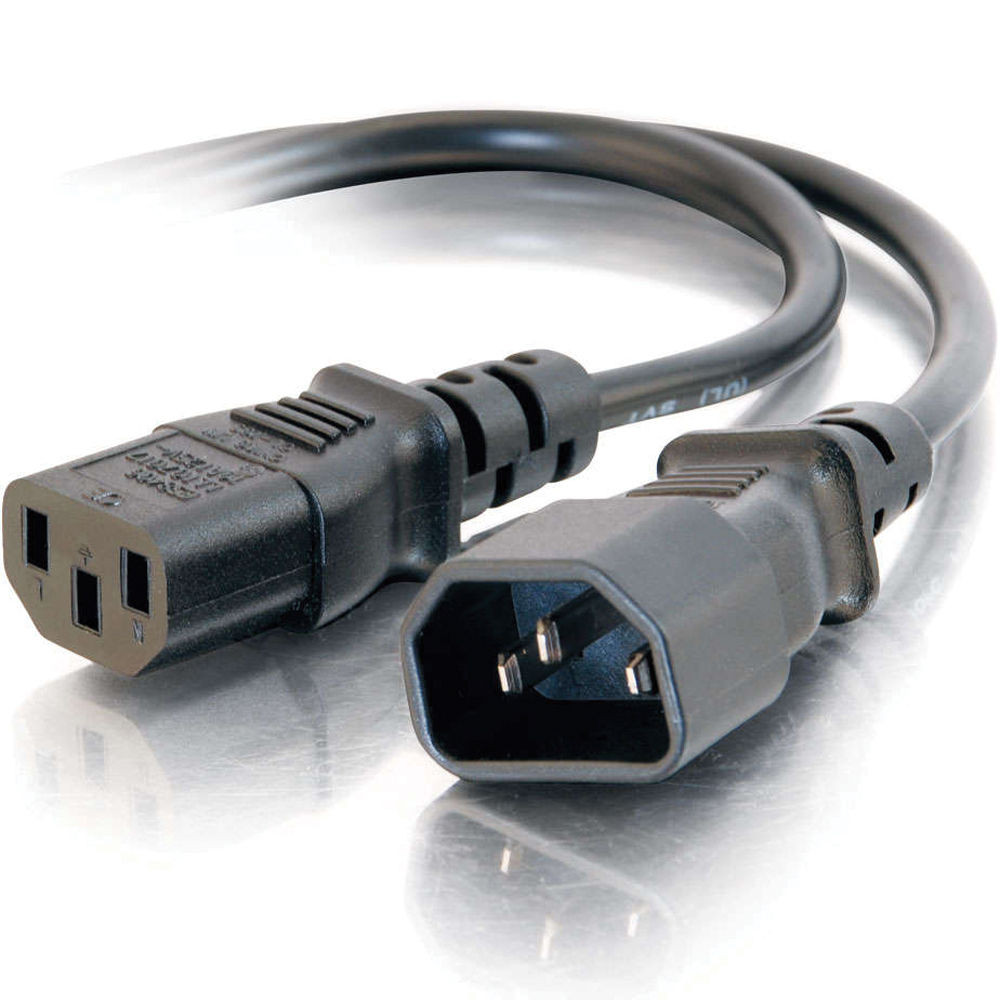 Black 6 ft Legrand AV C2G IEC 320 C13 to IEC 320 C14 250 V power extension cable — view 2