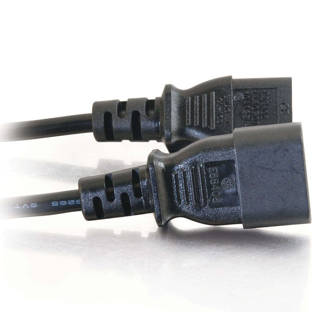 Black 6 ft Legrand AV C2G IEC 320 C13 to IEC 320 C14 250 V power extension cable — view 3