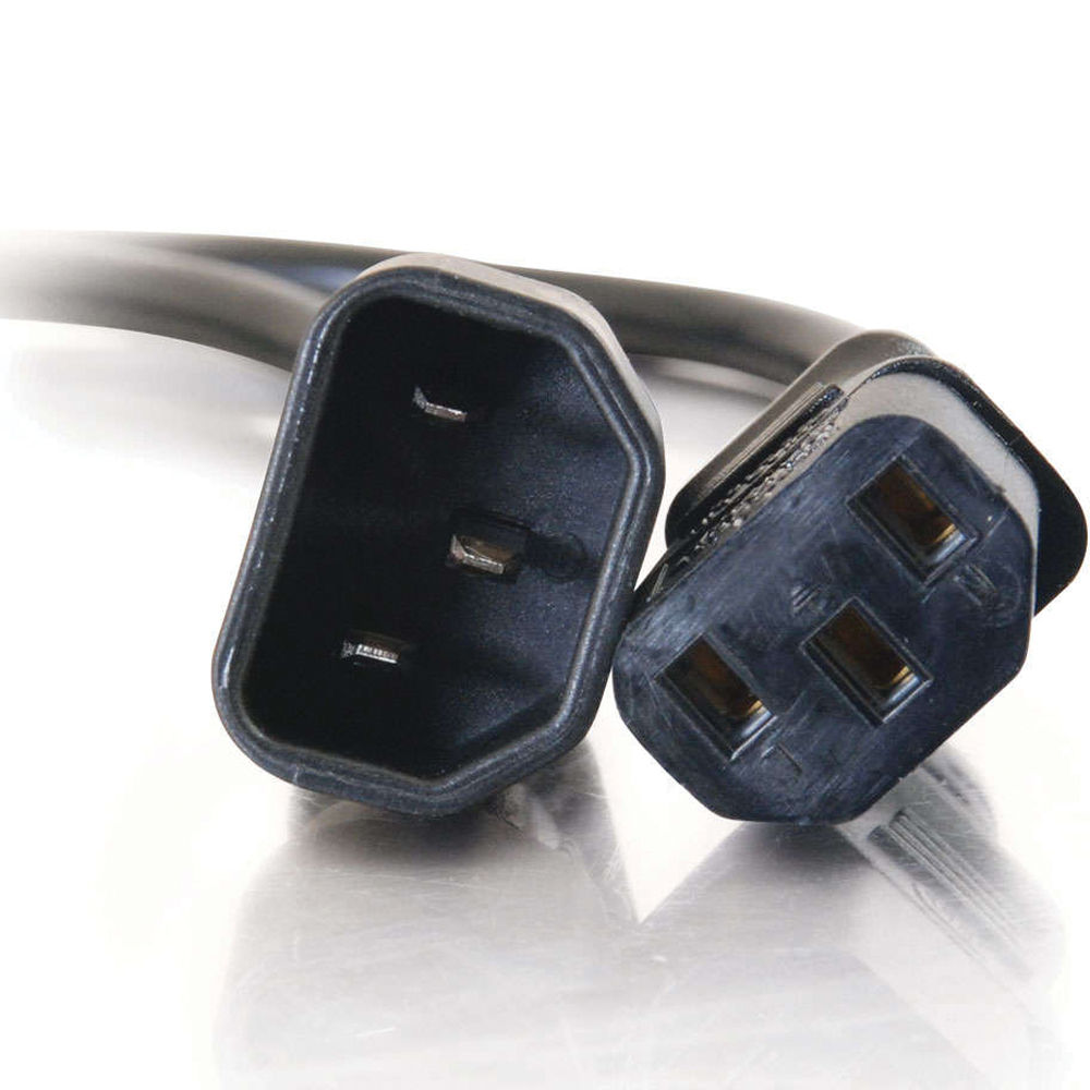 Black 6 ft Legrand AV C2G IEC 320 C13 to IEC 320 C14 250 V power extension cable — view 4
