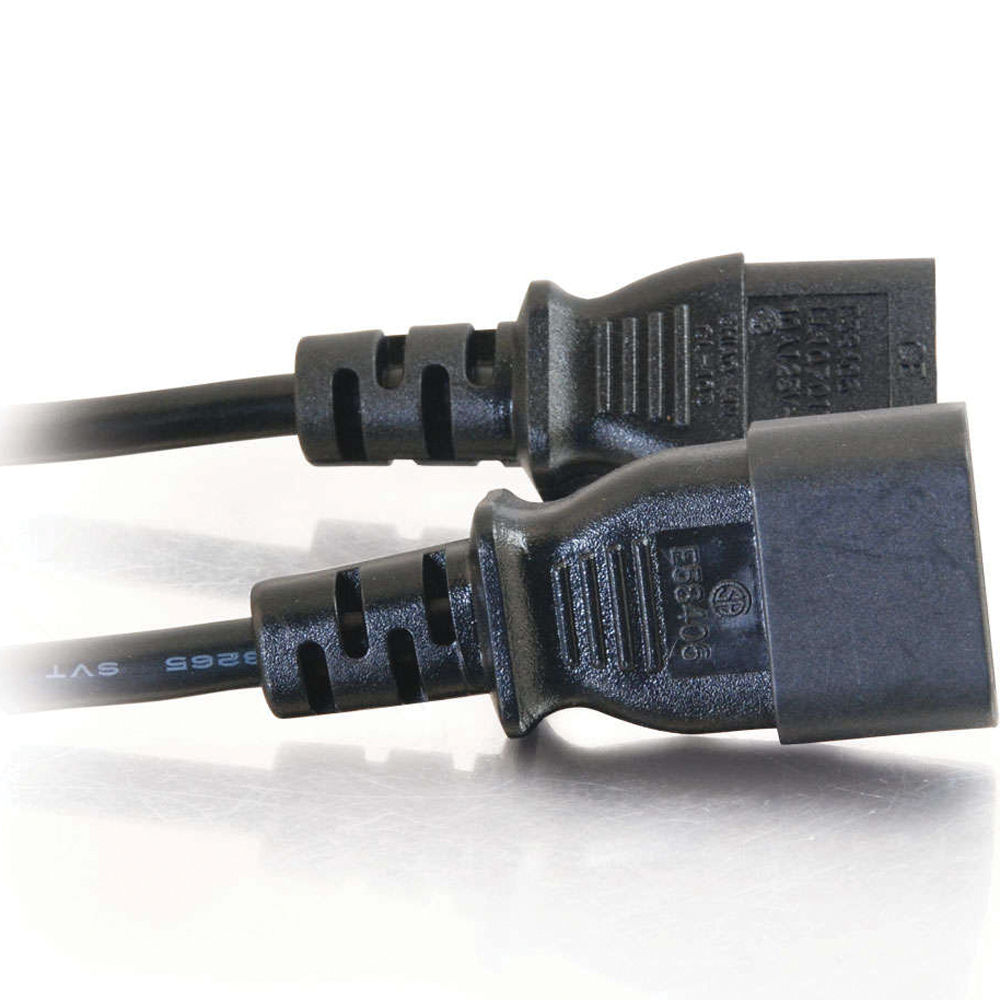 C2G 10 ft power extension cord with C13 to C14 connectors and 14 AWG conductors — view 3
