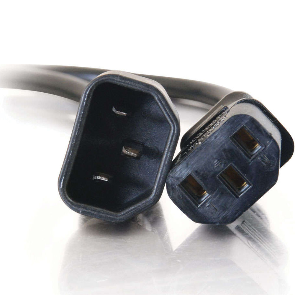 C2G 10 ft power extension cord with C13 to C14 connectors and 14 AWG conductors — view 4
