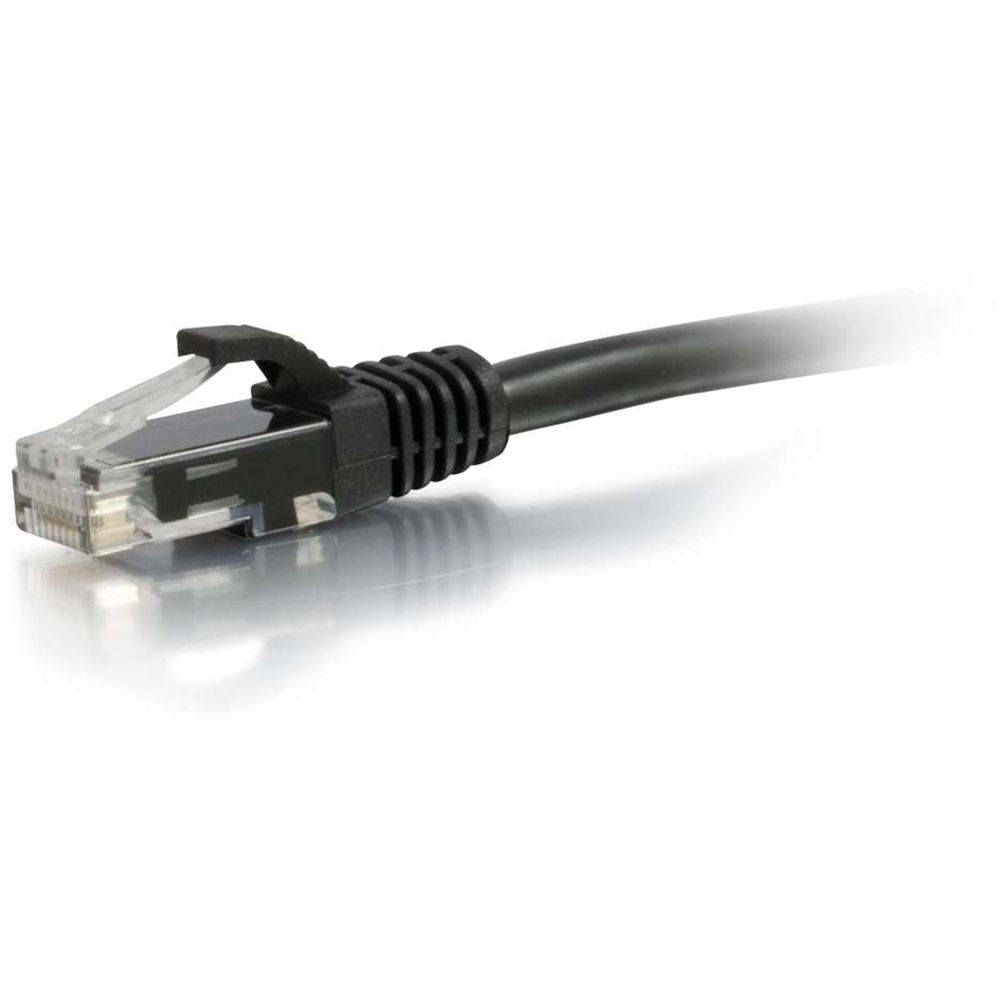 Black 5 ft Cat6 snagless Ethernet patch cable with RJ-45 male connectors — view 4