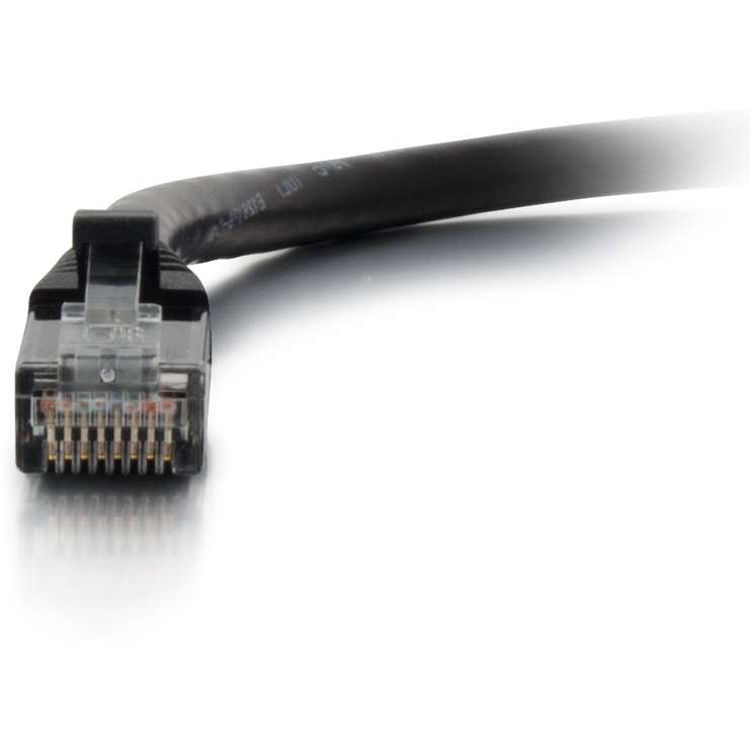 Black 5 ft Cat6 snagless Ethernet patch cable with RJ-45 male connectors — view 5