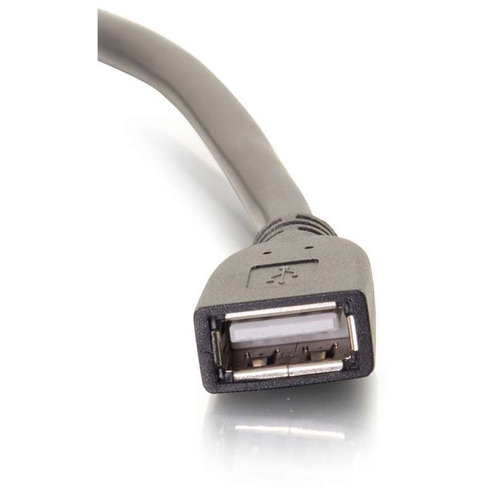 C2G 50 ft plenum USB 2.0 active extension cable with USB Type A male to female connectors — view 3