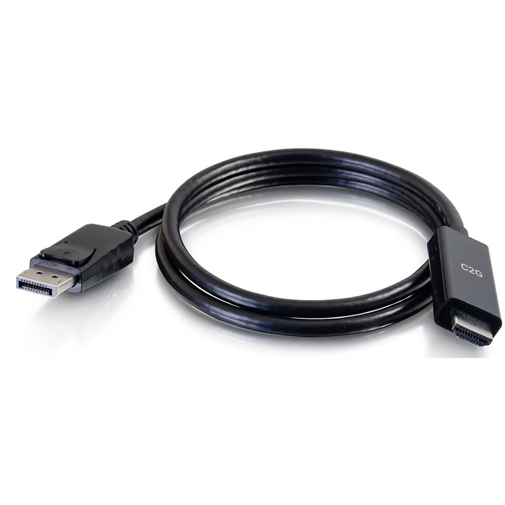 10ft Display Port to HDMI Cable 4K, Black — view 2