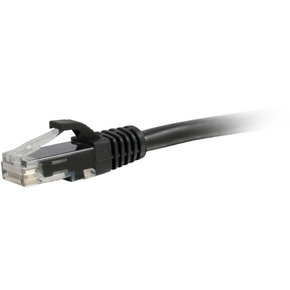 Black 50 ft Cat6A snagless UTP Ethernet cable with RJ-45 connectors — view 2