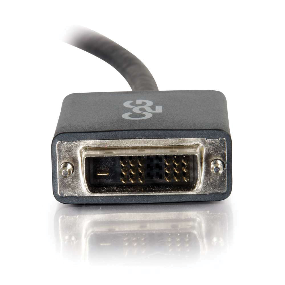 10 ft C2G DisplayPort male to DVI male cable in black — view 3