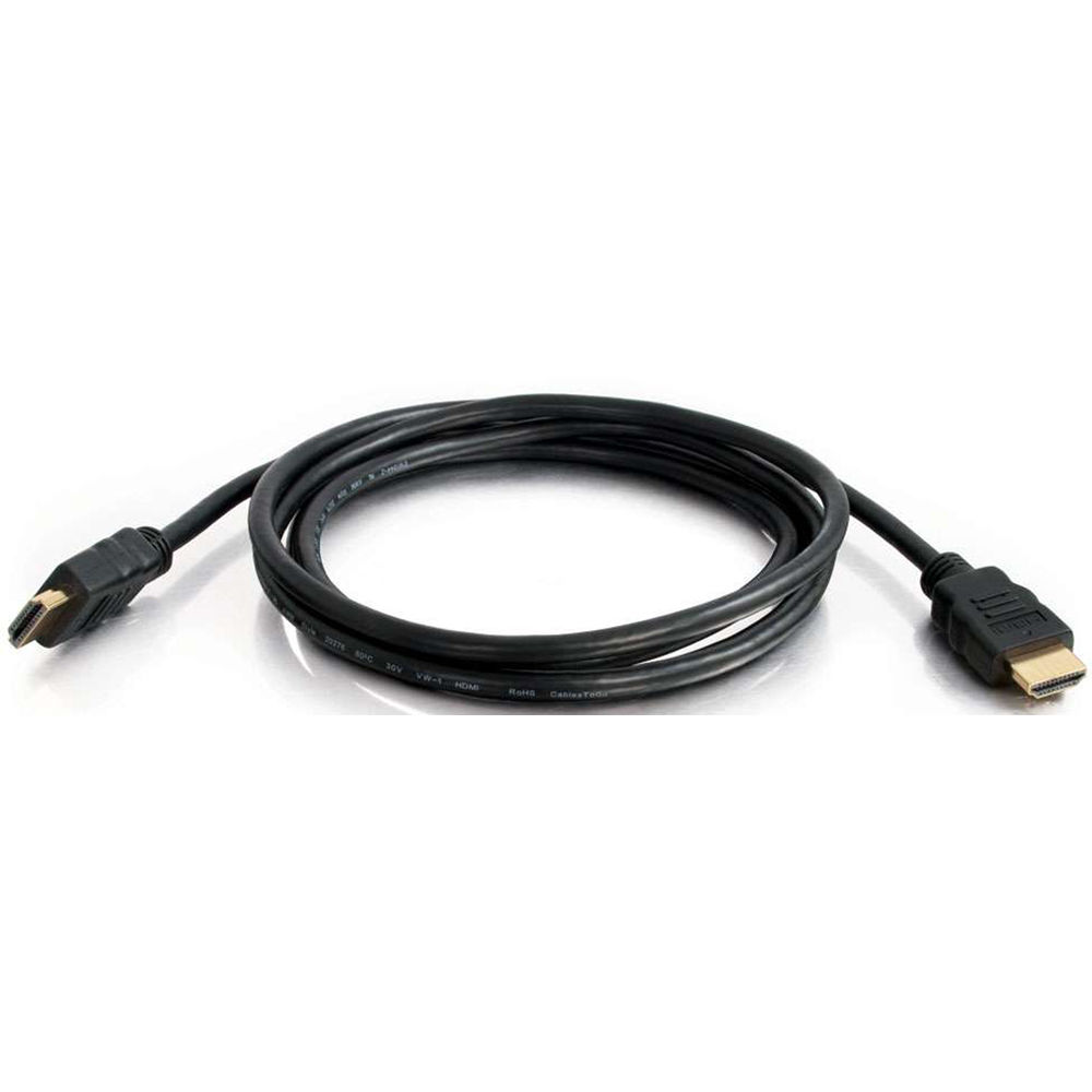 C2G 6 ft HDMI High Speed with Ethernet cable with gold-plated connectors, black jacket — view 4