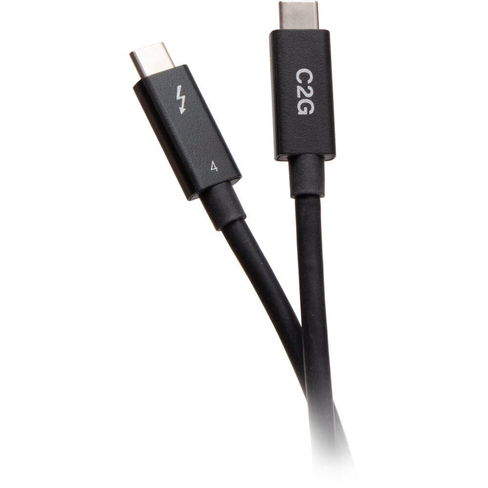 C2G 6ft Thunderbolt 4 USB-C to USB-C active cable, black, 40Gbps — view 2