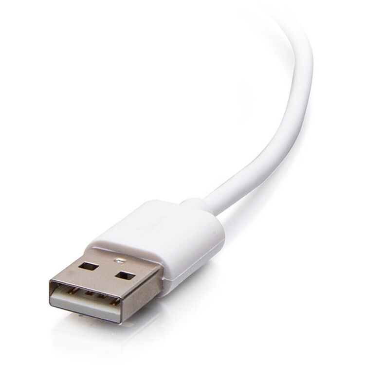 10 ft white Lightning to USB A cable for charging and syncing Apple devices — view 3