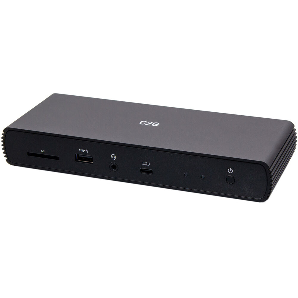 Thunderbolt 4 USB-C 10-in-1 Dual Display Docking Station with Ethernet, USB, SD Card Reader, 3.5mm Audio and Power Delivery up to 90W - 4K 60Hz (TAA Compliant) — view 3