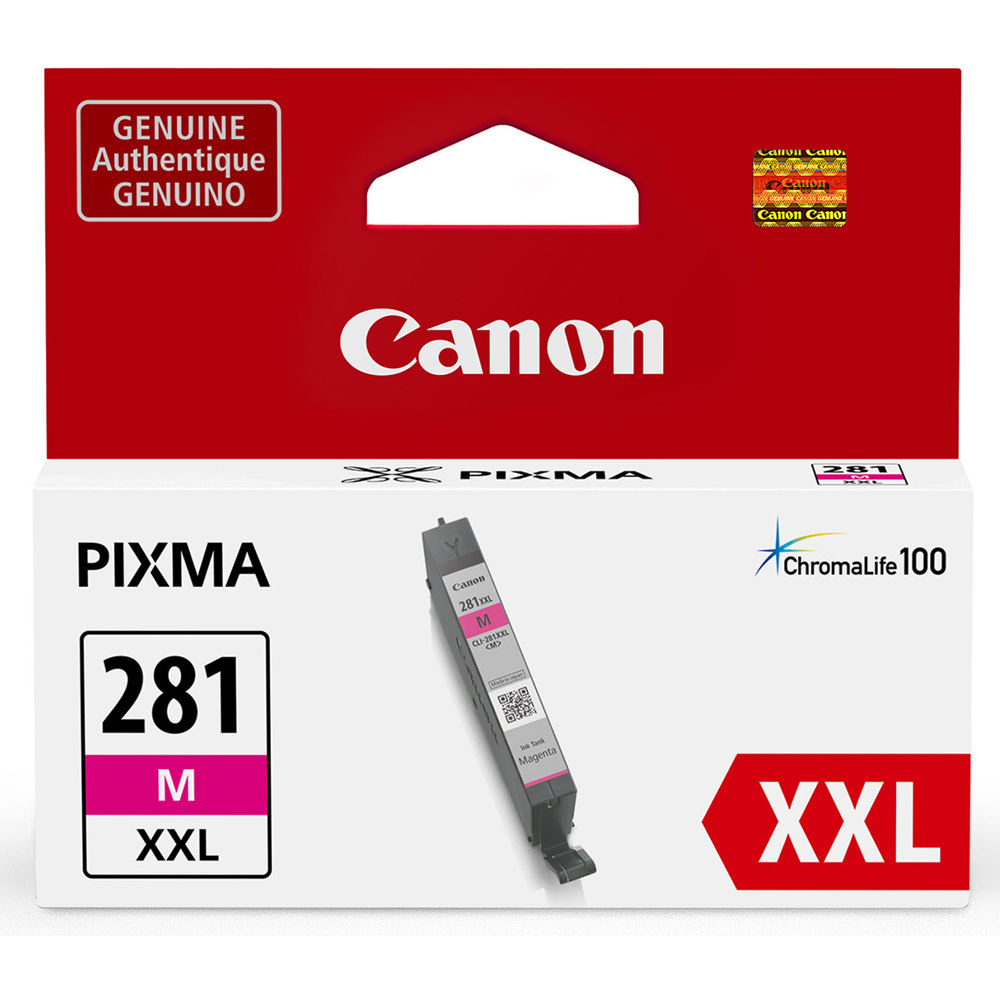 Canon CLI-281 XXL magenta ink tank OEM cartridge for compatible Canon inkjet printers — view 2