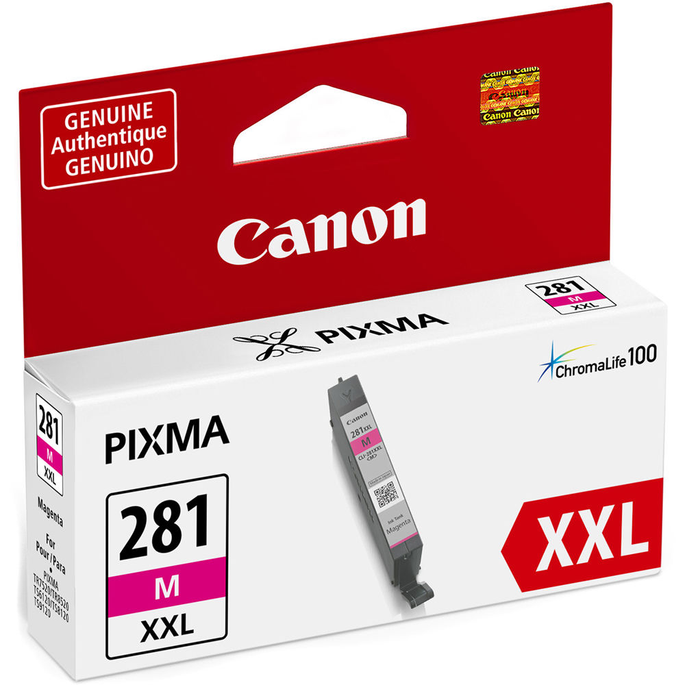 Canon CLI-281 XXL magenta ink tank OEM cartridge for compatible Canon inkjet printers — view 3
