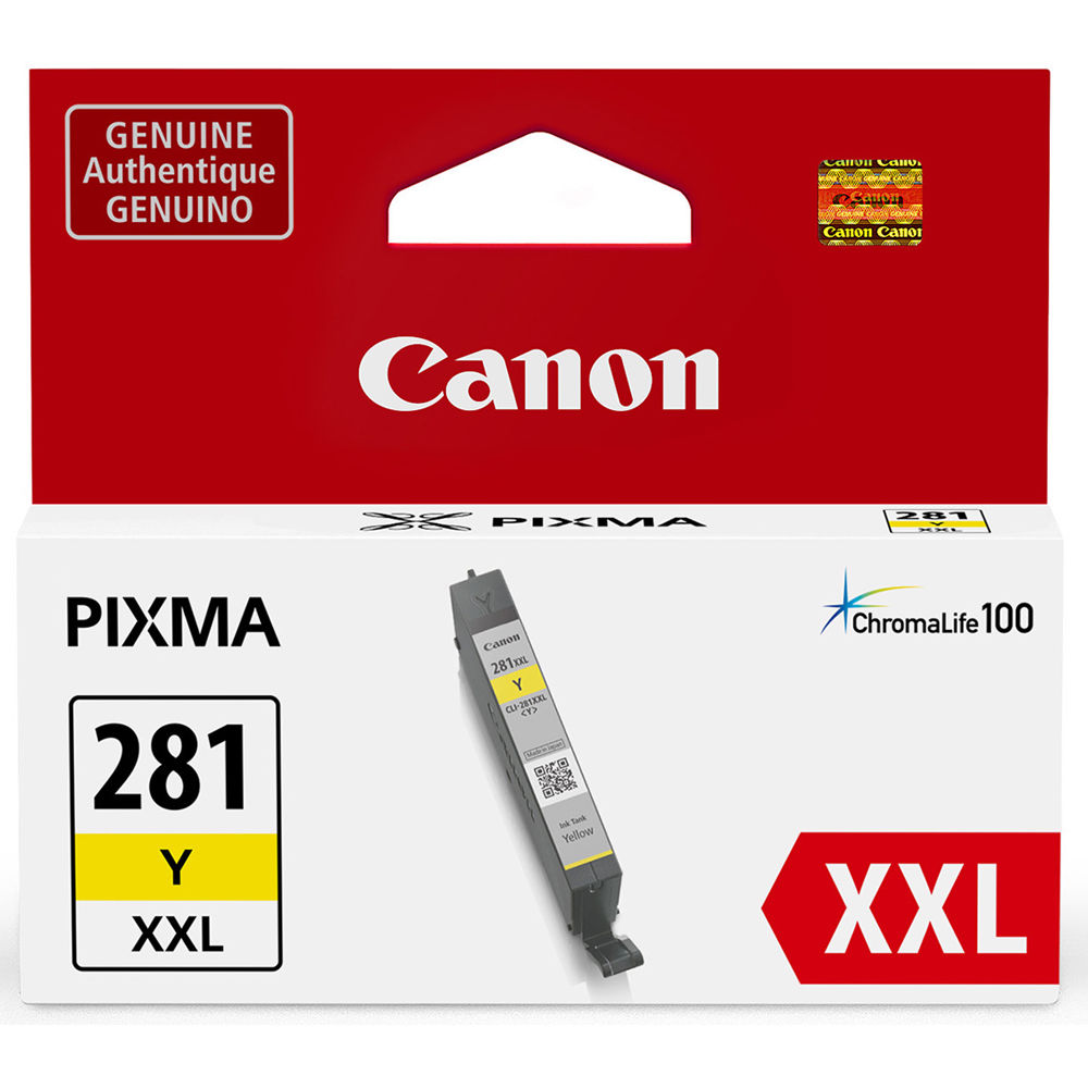 Canon CLI-281 XXL Yellow Ink Tank OEM yellow ink cartridge for compatible Canon PIXMA printers — view 2