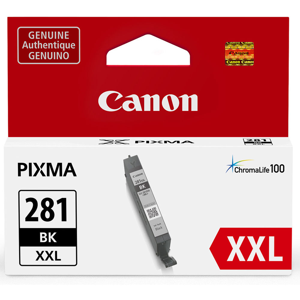 Canon CLI-281 XXL black ink tank OEM cartridge for compatible Canon inkjet printers — view 2