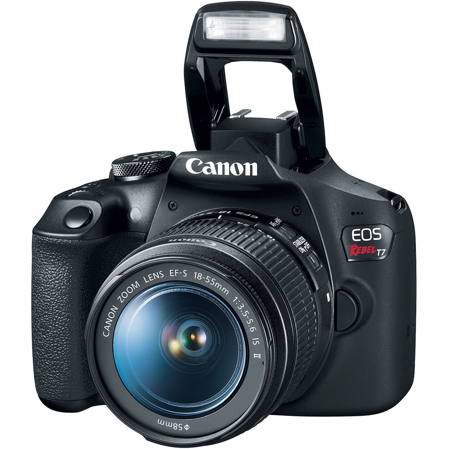 Canon EOS Rebel T7 DSLR camera kit with 18-55mm and 75-300mm lenses — view 6