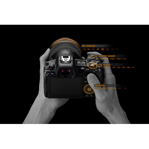 Canon EOS R5 mirrorless camera with 45 MP sensor and 8K video capability — view 11