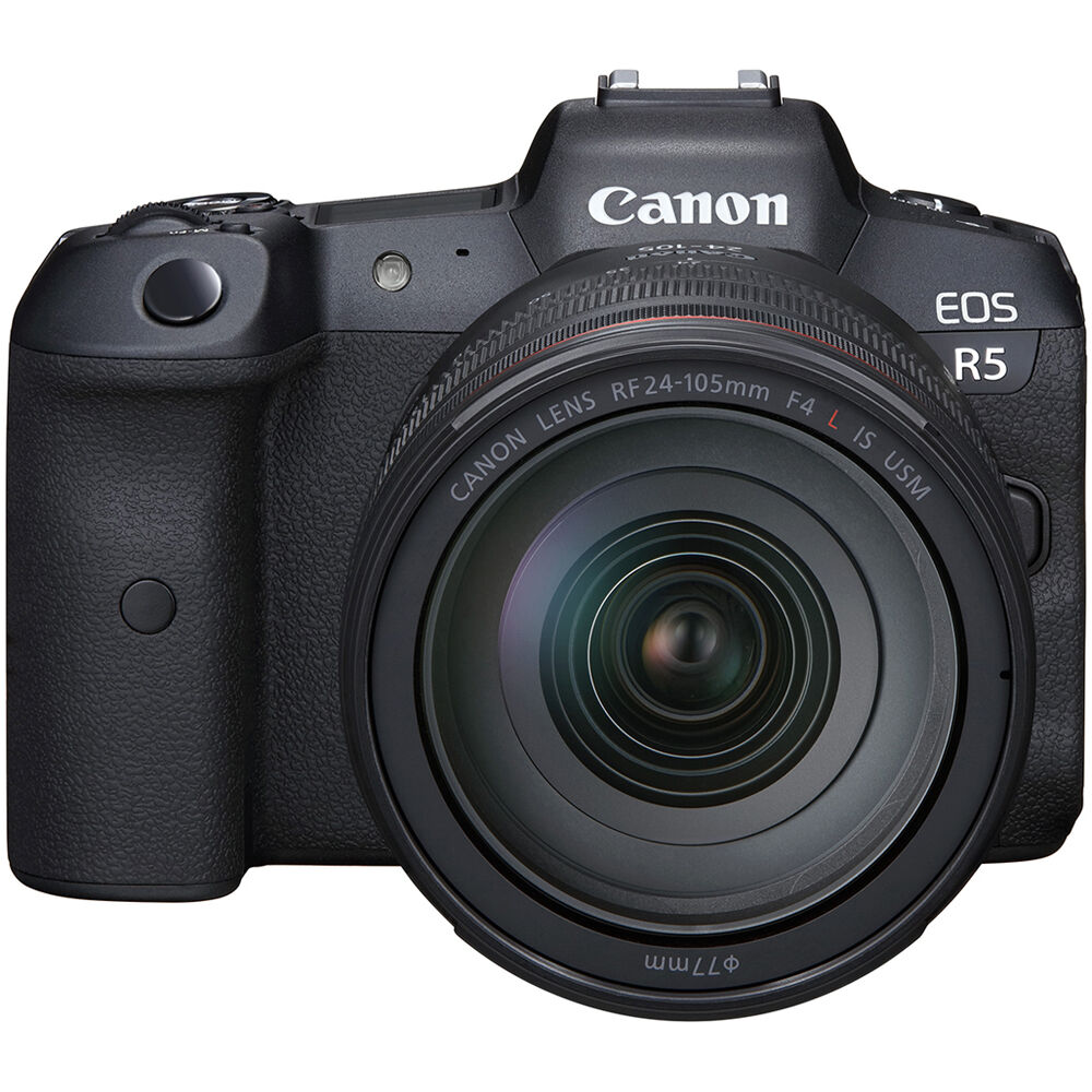 Canon EOS R5 mirrorless camera with 45 MP sensor and 8K video capability — view 5