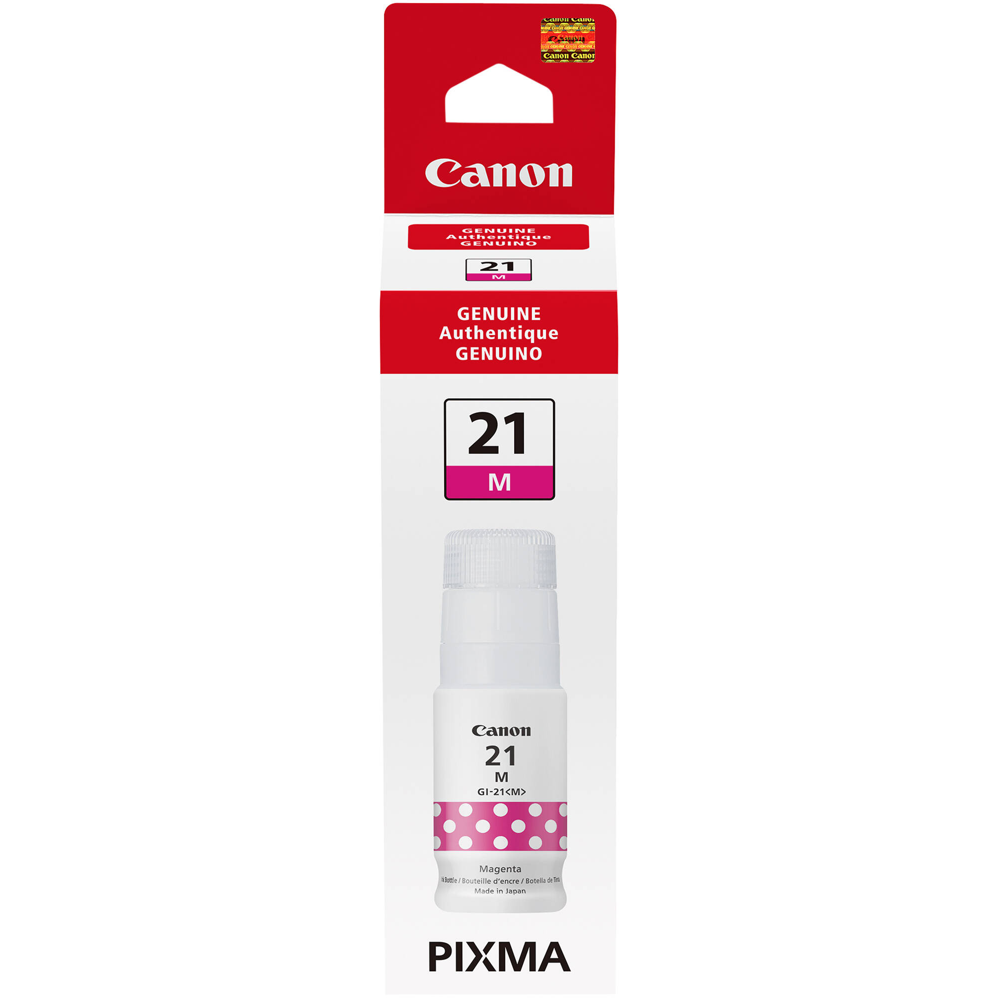 Canon GI-21 magenta ink bottle OEM 4538C001 for compatible Canon inkjet printers — view 2
