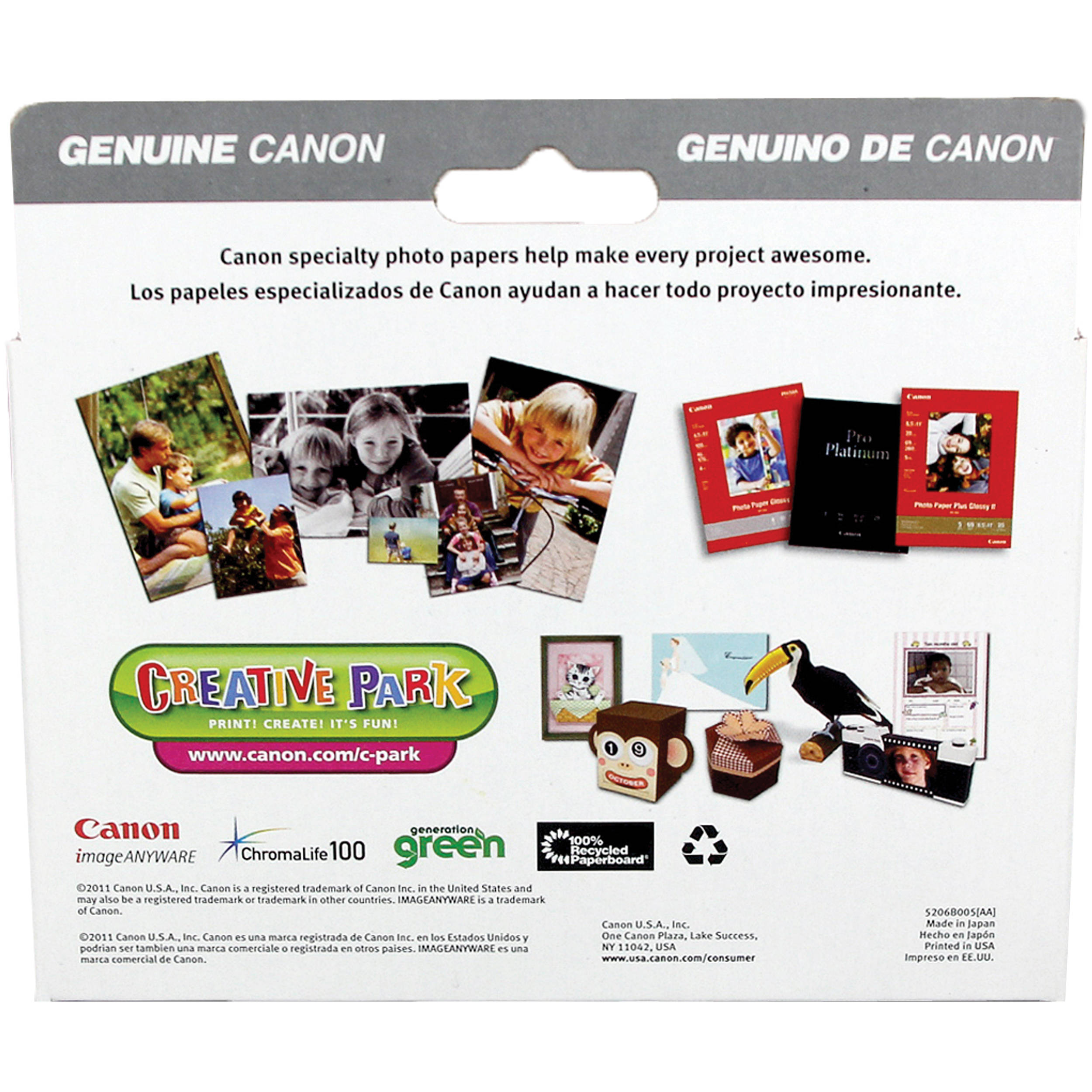 Canon PG-240XL black and CL-241XL color OEM ink cartridge bundle with 50 sheets of 4 x 6 inch photo paper — view 4